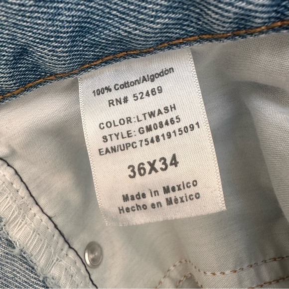 George Men's Light Blue Jeans, 36x34 - Picture 6 of 7